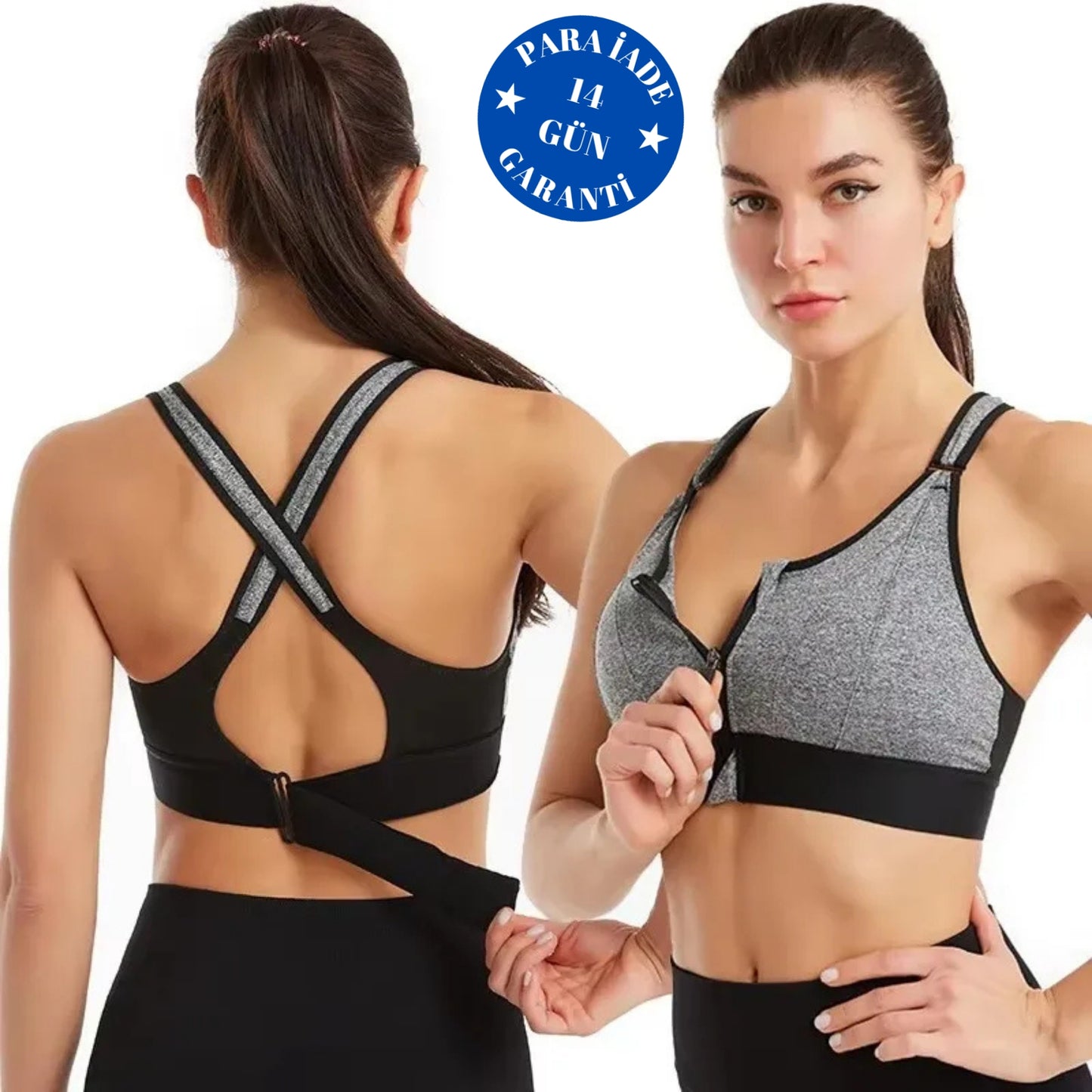 Kadın Fermuarlı Ayarlanabilir Askılı Sütyen